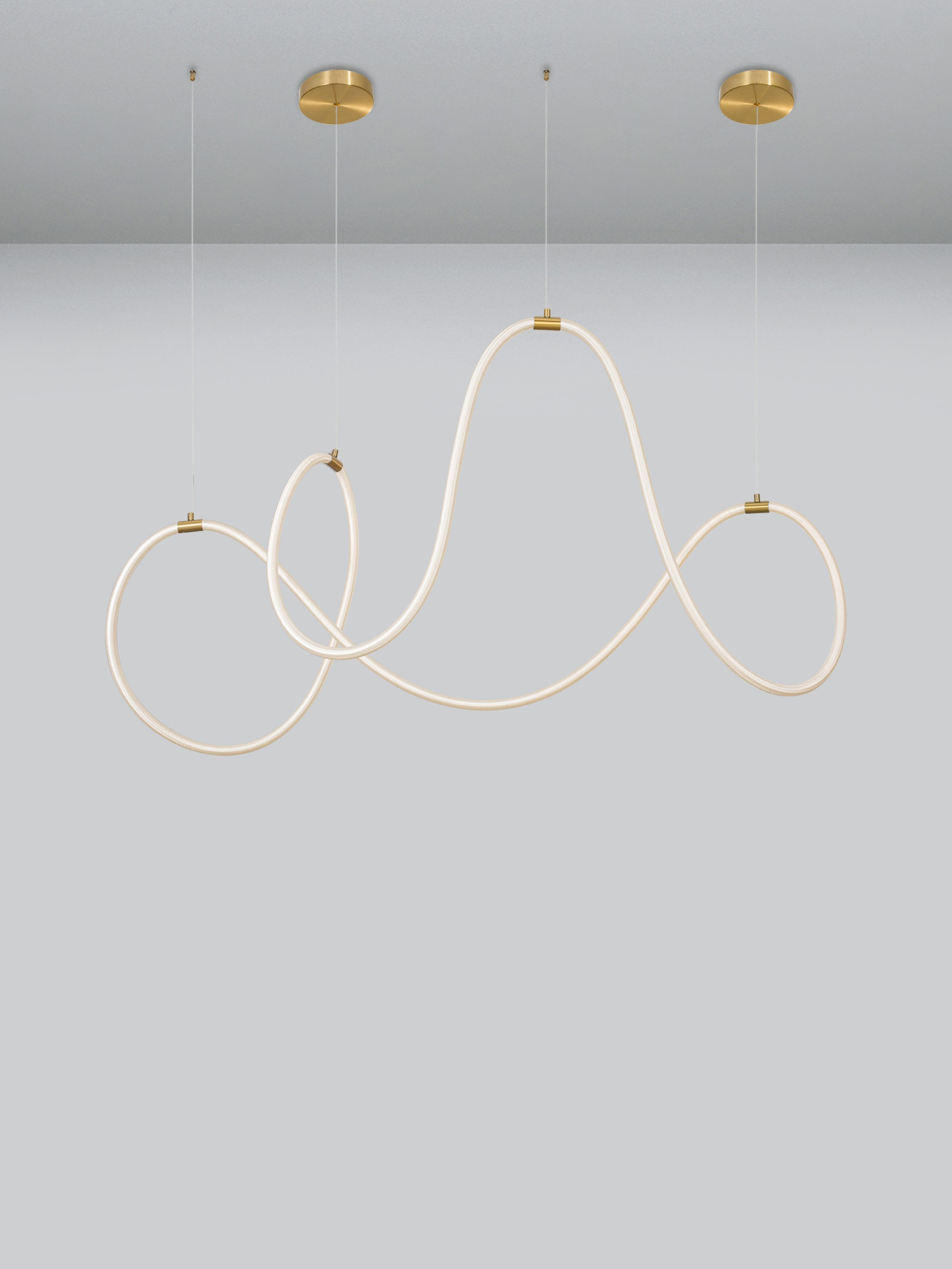 Lampa wisząca nowoczesna Luces Exclusivas DEAN, złota, LED 71 W 3000 K, szer. 60 cm – LE41385 - obrazek 4