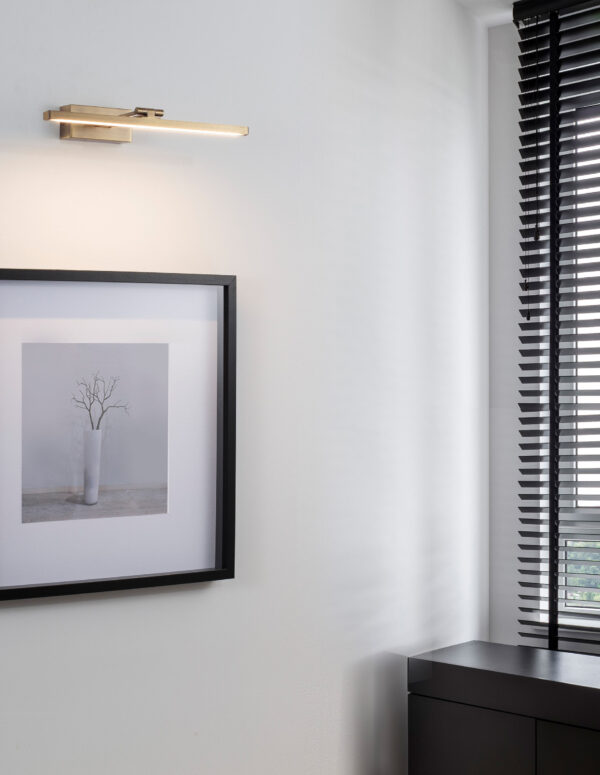 Kinkiet nowoczesny Luces Exclusivas ZAMORA, mosiądz, LED 12 W 3000 K, szer. 20,5 cm – LE42215