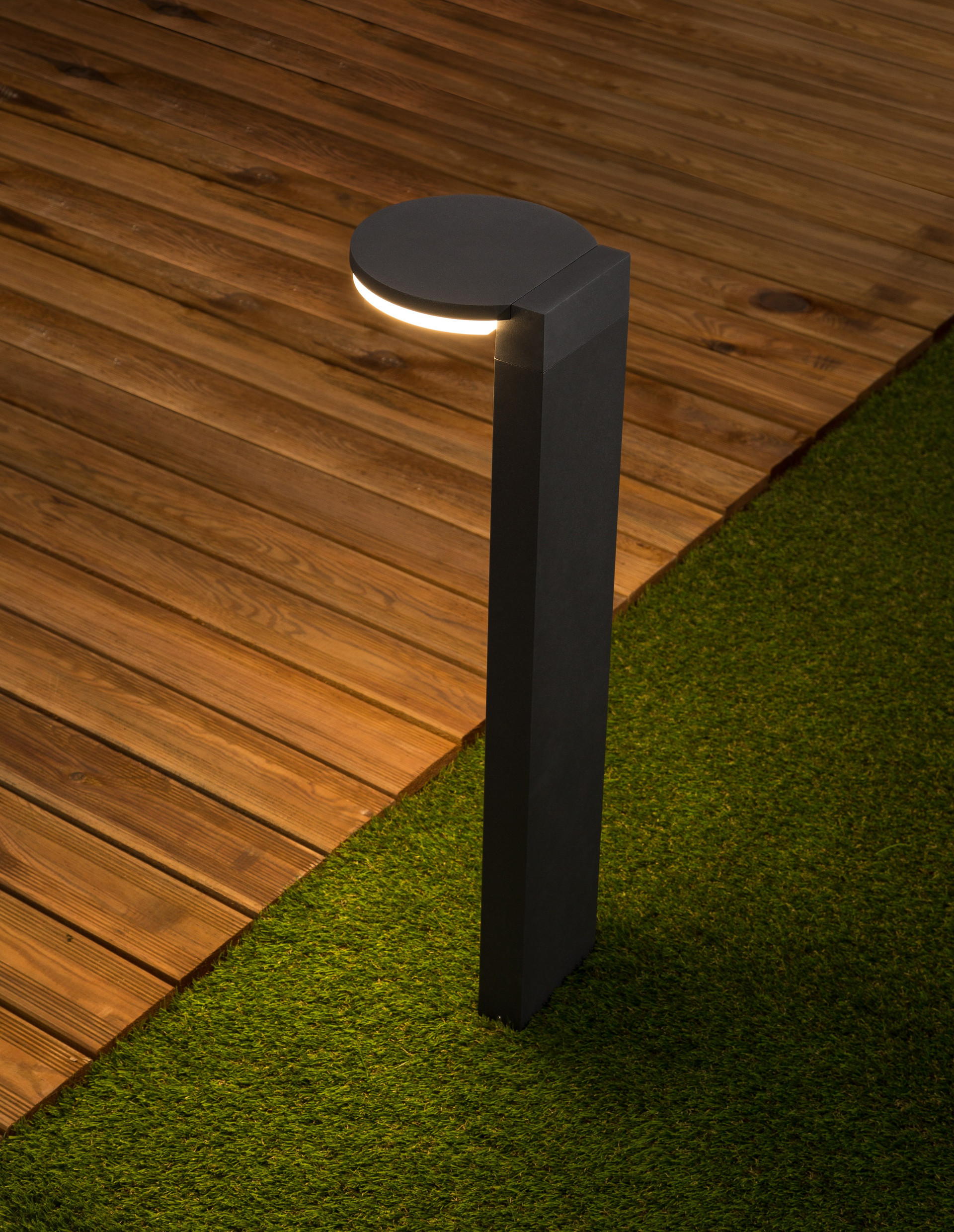 Słupek ogrodowy minimalistyczny Luces Exclusivas ENCRUCIJADA, czarny, LED 10 W 3000 K, wys. 65 cm – LE71566 - obrazek 3