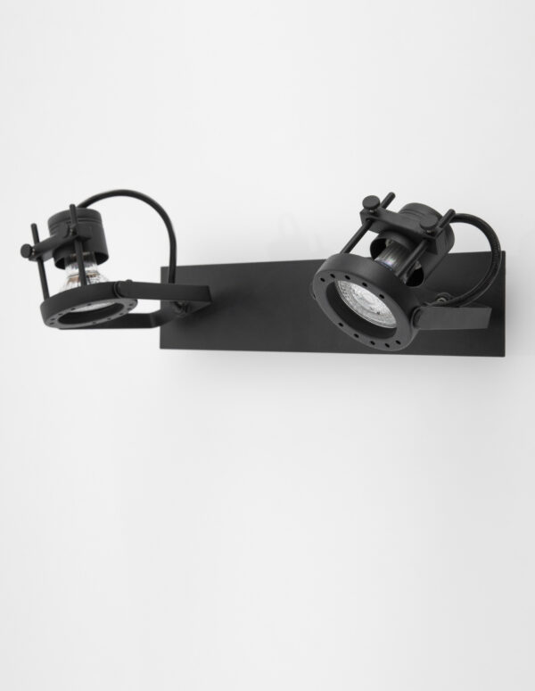 Reflektor sufitowy industrialny Luces Exclusivas MARIARA, czarny, 2 × GU10, szer. 7 cm – LE42466
