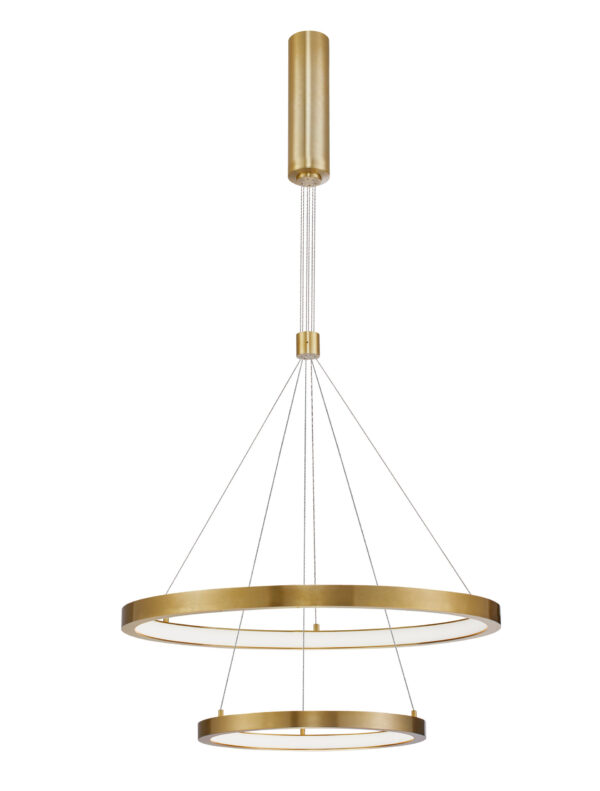 Lampa wisząca nowoczesna Luces Exclusivas IRUN, złota, LED 60 W 3000 K, Ø 60 cm – LE41414