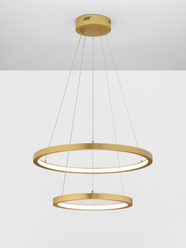 Lampa wisząca nowoczesna Luces Exclusivas IRUN, złota, LED 60 W 3000 K, Ø 40 cm – LE43303