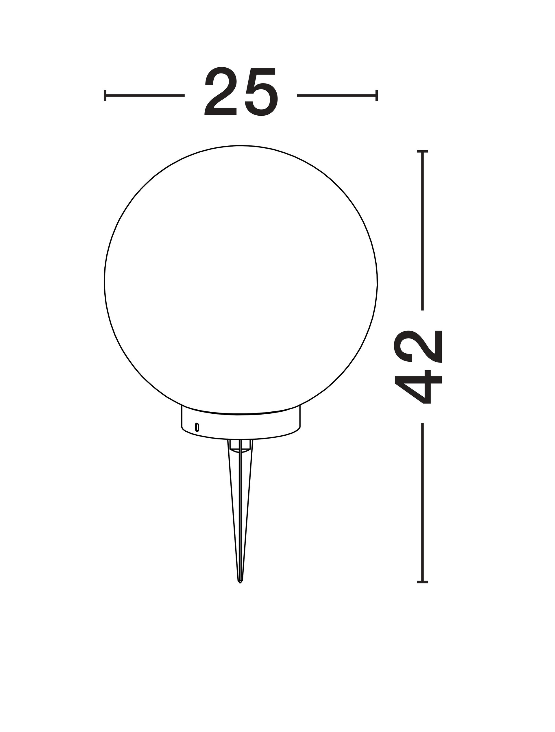 Kula ogrodowa minimalistyczna Luces Exclusivas CELENDIN, biała, 1 × E14, Ø 25 cm – LE73755 - obrazek 7