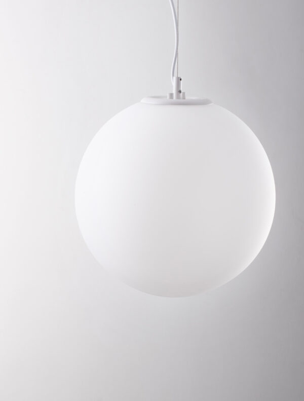 Lampa wisząca nowoczesna Luces Exclusivas LLORET, biała, 1 × E27, Ø 30 cm – LE42933