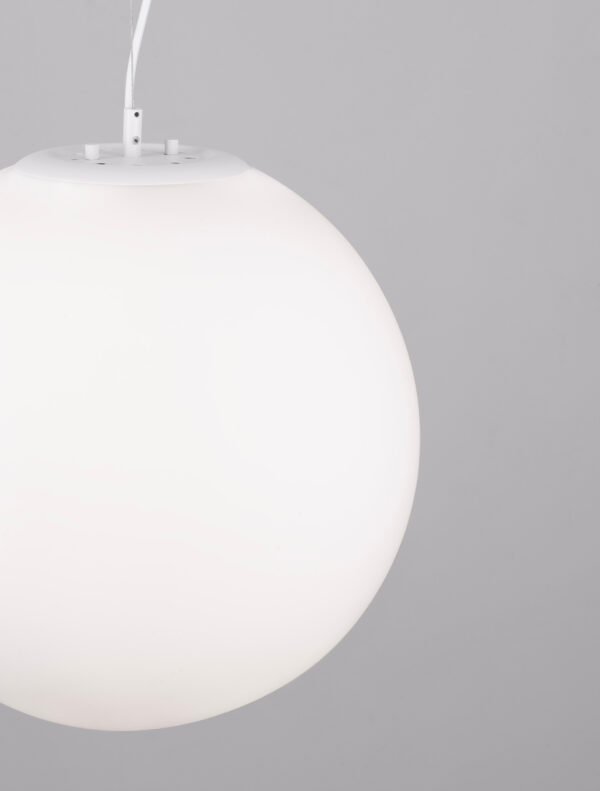 Lampa wisząca nowoczesna Luces Exclusivas LLORET, biała, 1 × E27, Ø 40 cm – LE42934