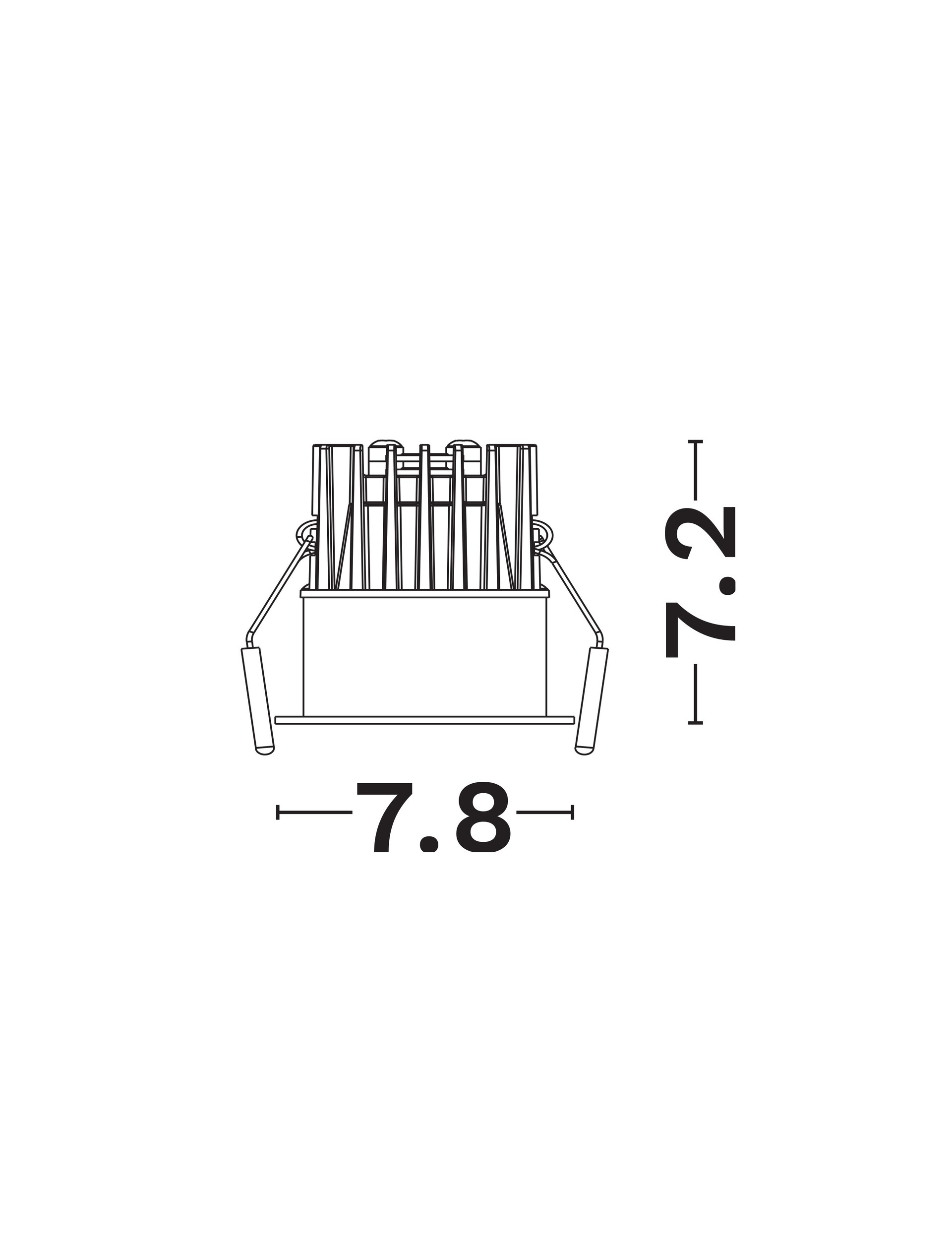 Oprawa wpuszczana zewnętrzna minimalistyczna Luces Exclusivas MALLORCA, biała, LED 12 W 3000 K, Ø 7,8 cm – LE61577 - obrazek 4