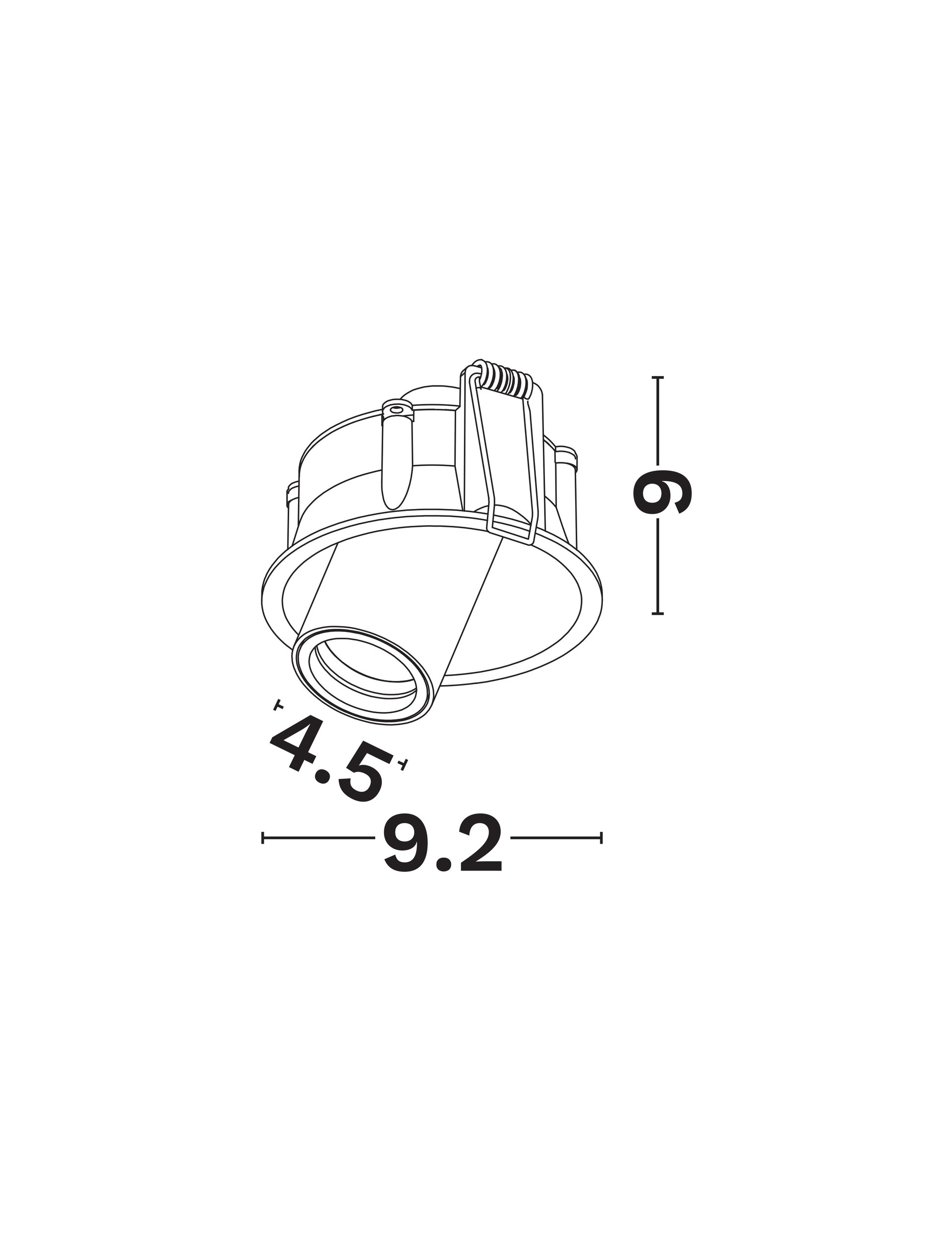 Oprawa wpuszczana minimalistyczna Luces Exclusivas CARBAL, biała, LED 10 W 3000 K, Ø 9,2 cm – LE62200 - obrazek 3