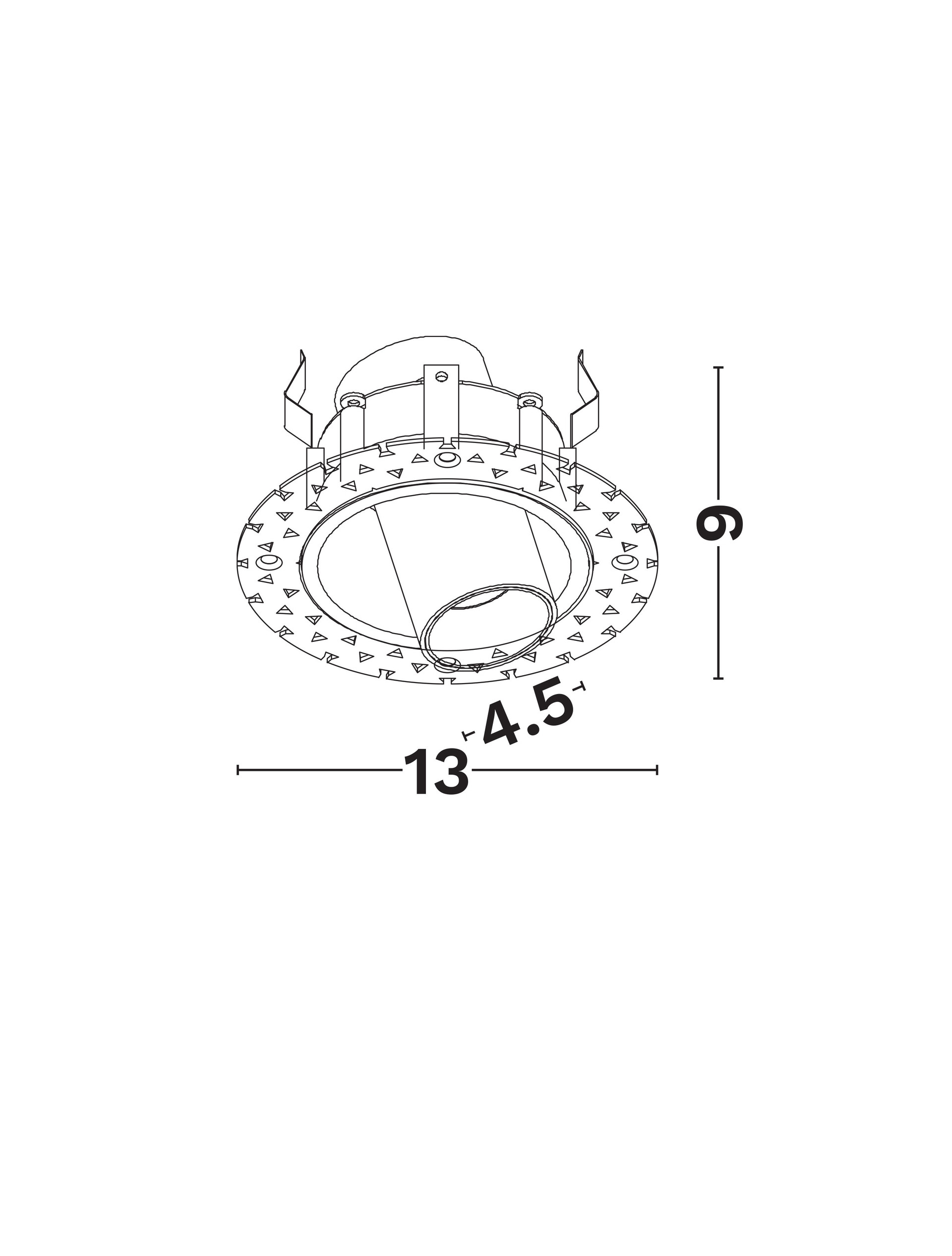 Oprawa wpuszczana nowoczesna Luces Exclusivas CARBAL, biała, LED 10 W 2700 K, Ø 13 cm – LE62205 - obrazek 3