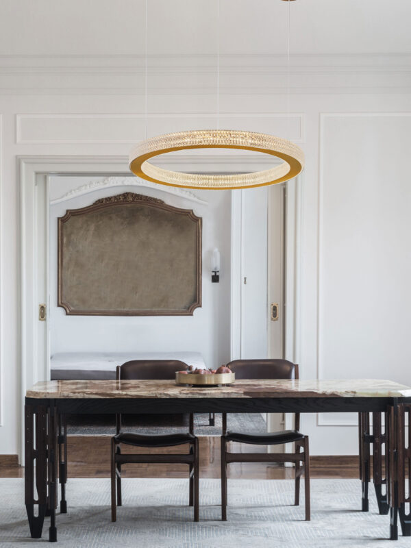 Lampa wisząca nowoczesna Luces Exclusivas MONTT, mosiądz, LED 40 W 3000 K, Ø 40 cm – LE41697
