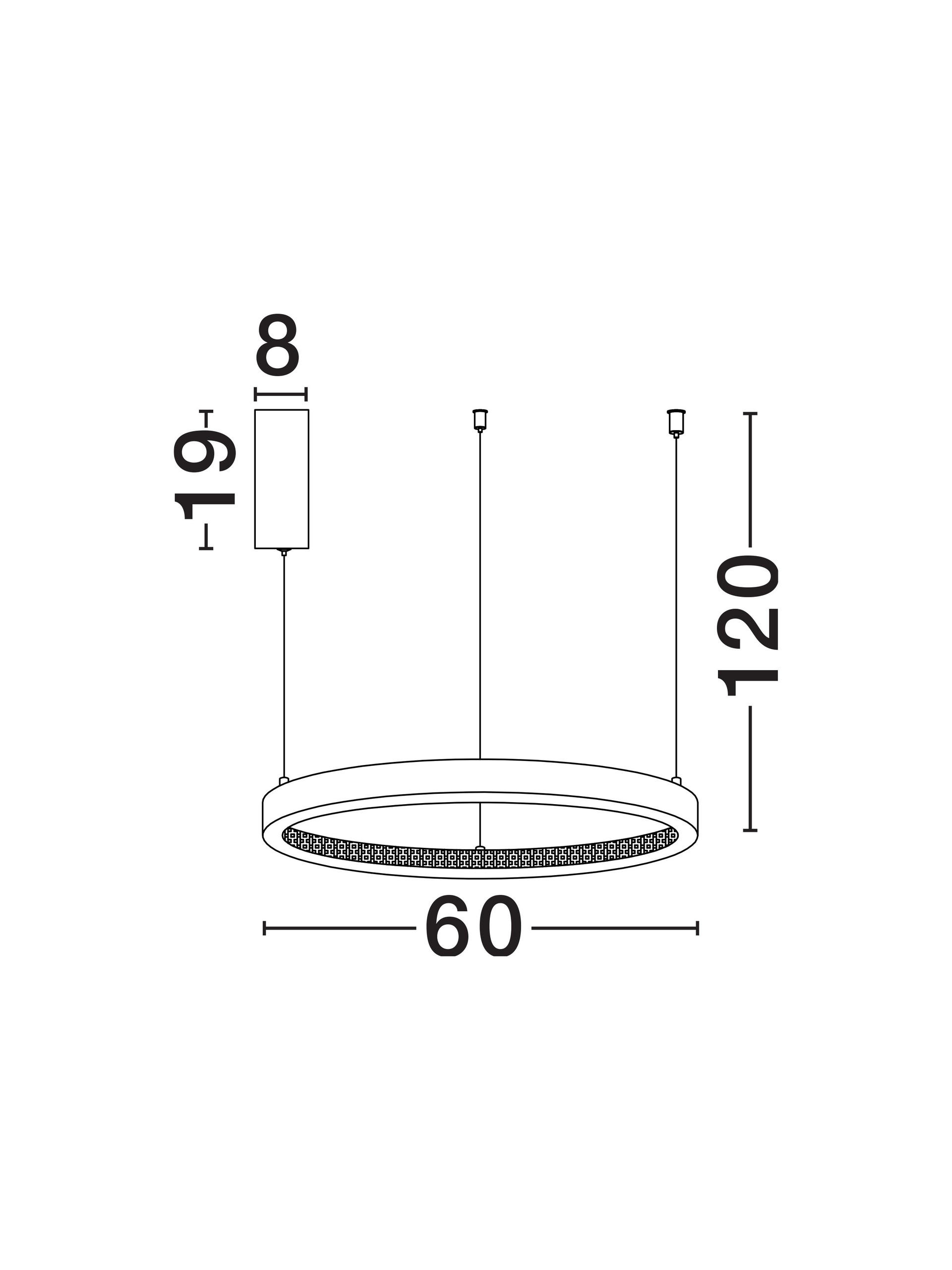 Lampa wisząca nowoczesna Luces Exclusivas MORON, mosiądz, LED 35 W 3000 K, Ø 60 cm – LE41705 - obrazek 6