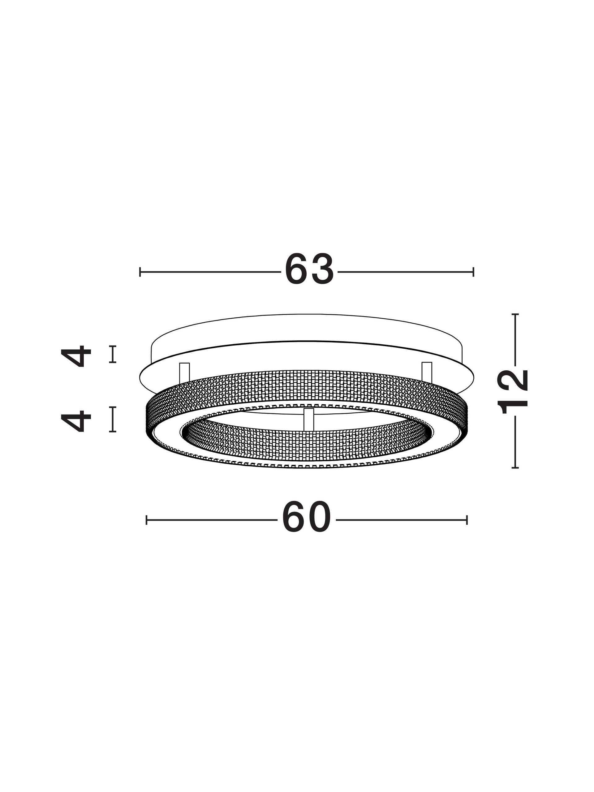 Plafon nowoczesny Luces Exclusivas MONTT, mosiądz, LED 59 W 3000 K, Ø 60 cm – LE41702 - obrazek 6