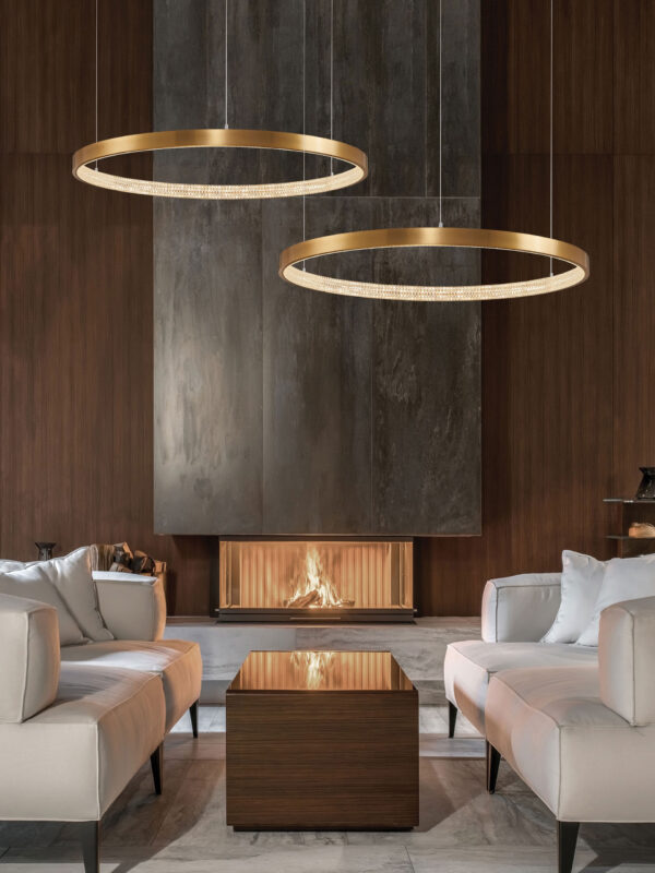 Lampa wisząca nowoczesna Luces Exclusivas MORON, mosiądz, LED 49 W 3000 K, Ø 80 cm – LE41703