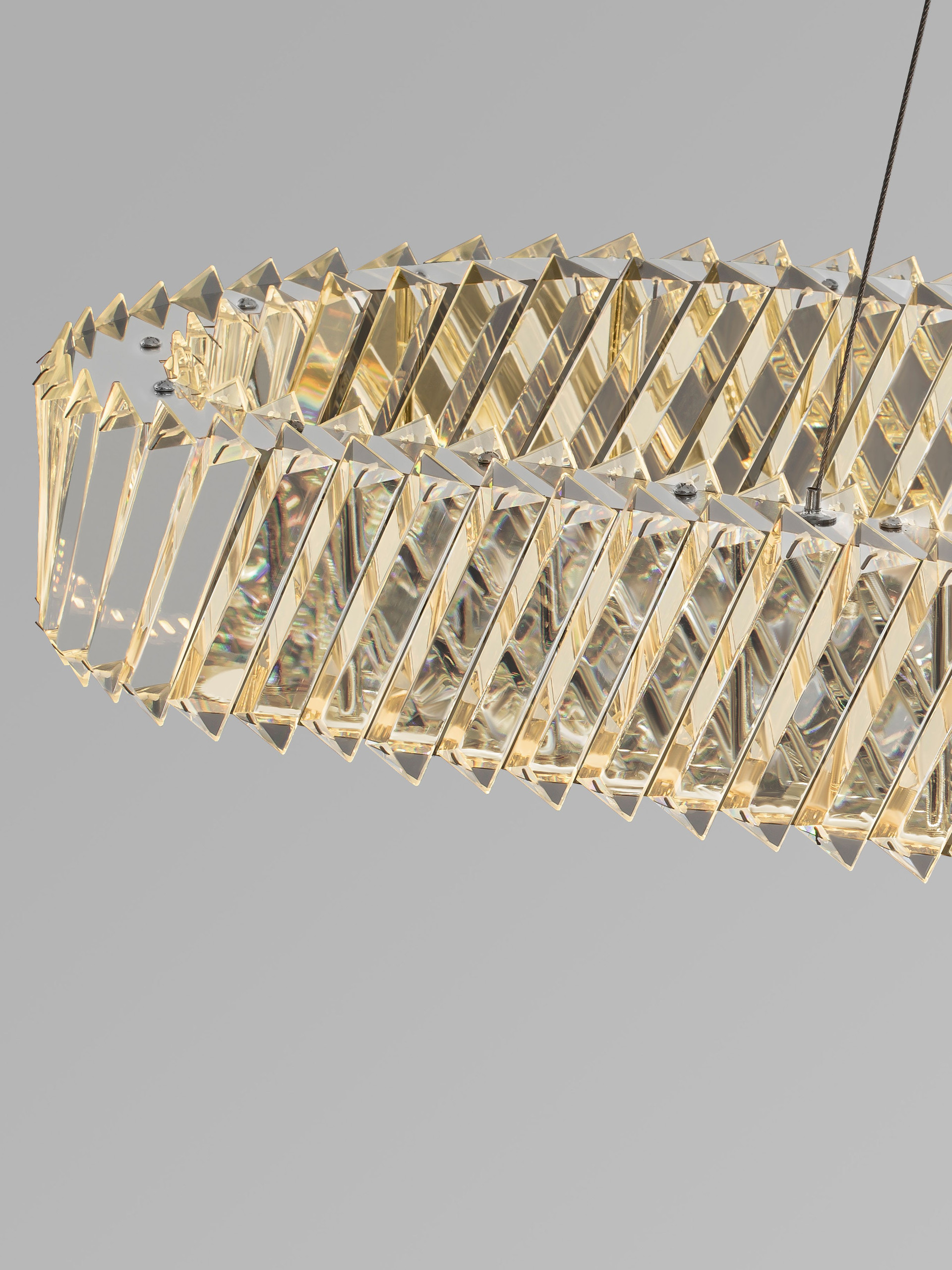 Lampa wisząca nowoczesna Luces Exclusivas CANLIRA, nikiel, LED 82 W 3500 K, szer. 34,5 cm – LE45157 - obrazek 5