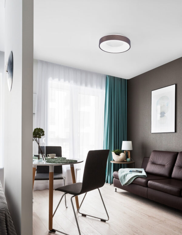 Plafon nowoczesny Luces Exclusivas TOME, brązowy, LED 30 W 3000 K, Ø 38 cm – LE41535