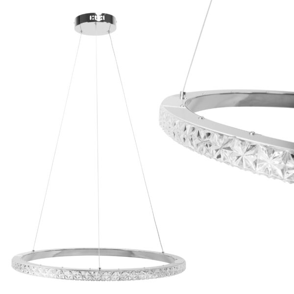 LAMPA WISZĄCA LED MS010-CP 59cm Chrom