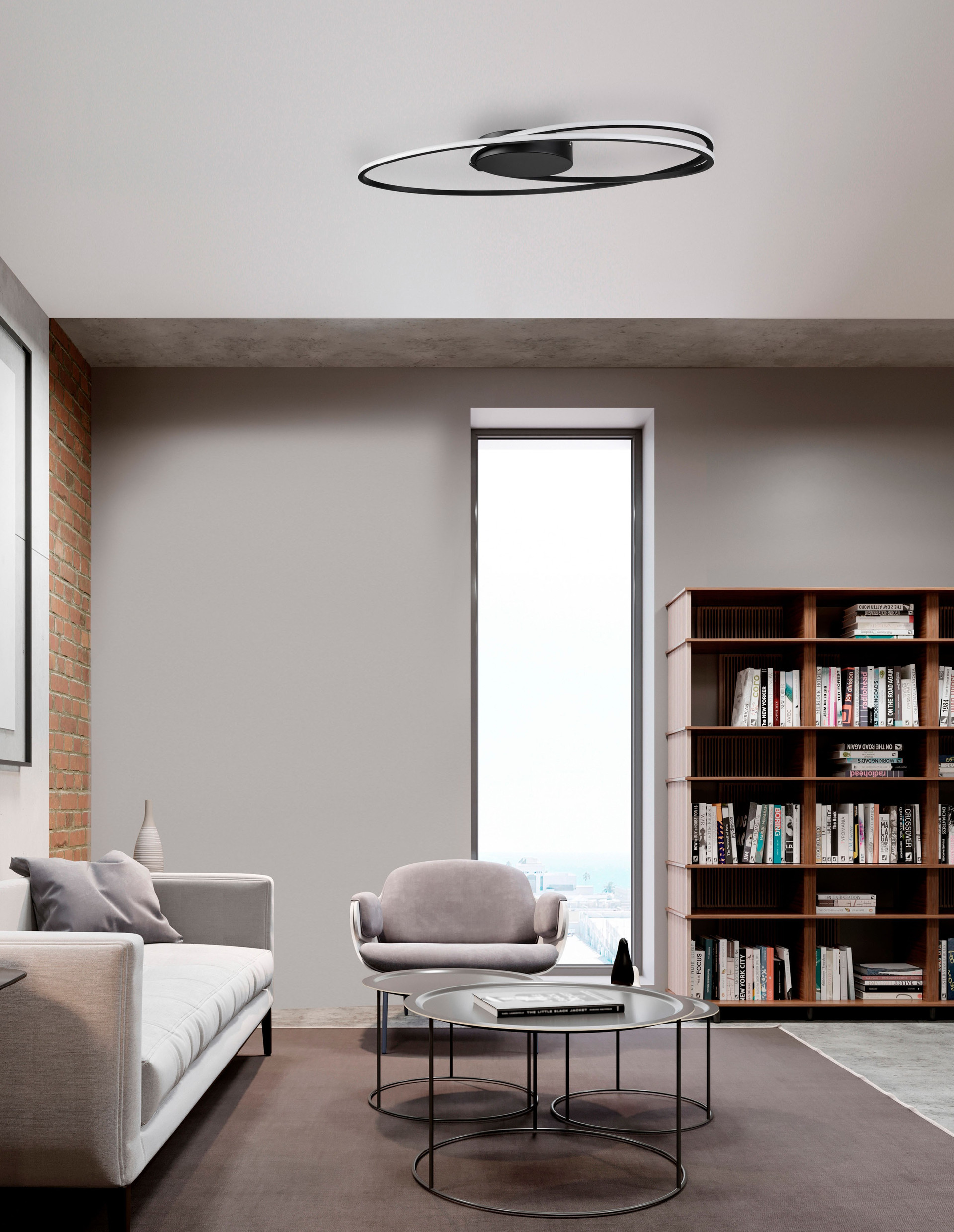 Plafon nowoczesny Luces Exclusivas LIMON, czarny, LED 28 W 3000 K, Ø 60 cm – LE41665