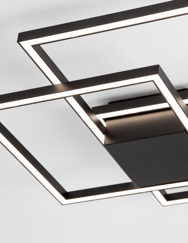 Plafon nowoczesny Luces Exclusivas PICO, czarny, LED 42 W 3000 K, szer. 56 cm – LE41453