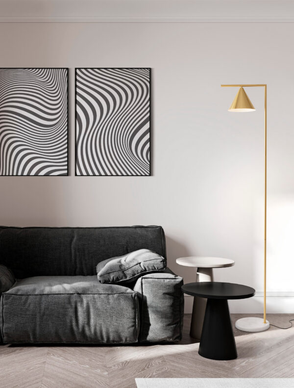 Lampa podłogowa minimalistyczna Luces Exclusivas BALBOA, mosiądz, 1 × E27, wys. 175 cm – LE43688