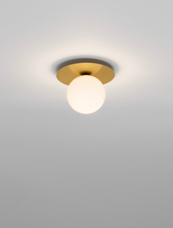 Plafon nowoczesny Luces Exclusivas BALCON, biało-złoty, 1 × G9, Ø 23 cm – LE43692