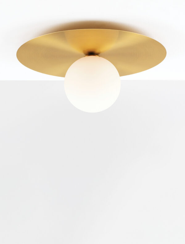 Plafon nowoczesny Luces Exclusivas BALCON, biało-złoty, 1 × G9, Ø 40 cm – LE43693