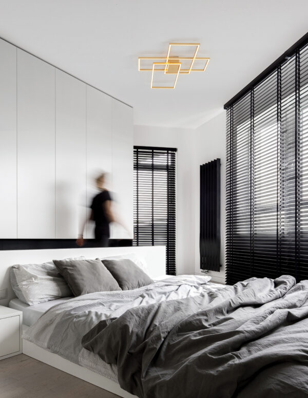 Plafon nowoczesny Luces Exclusivas PICO, złoty, LED 55 W 3000 K, szer. 67 cm – LE41458
