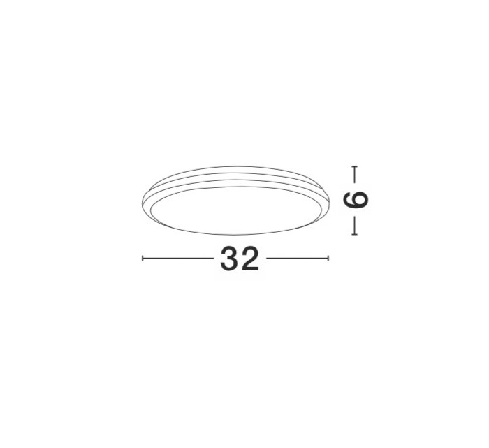 Plafon zewnętrzny minimalistyczny Luces Exclusivas TALAVERA, ciemnoszary, LED 25 W 3000 K, Ø 32 cm – LE71426 - obrazek 3