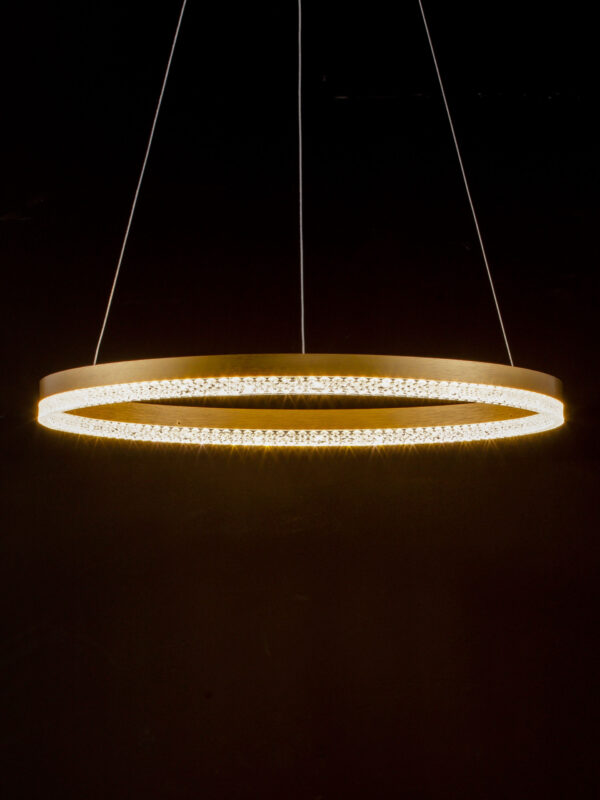 Lampa wisząca nowoczesna Luces Exclusivas ACACIO, złota, LED 32 W 3000 K, Ø 60 cm – LE43556