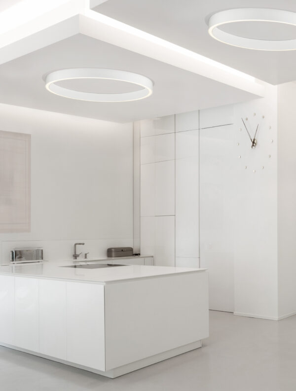 Plafon nowoczesny Luces Exclusivas MILPA, biały, LED 60 W 3000 K, Ø 100 cm – LE43291