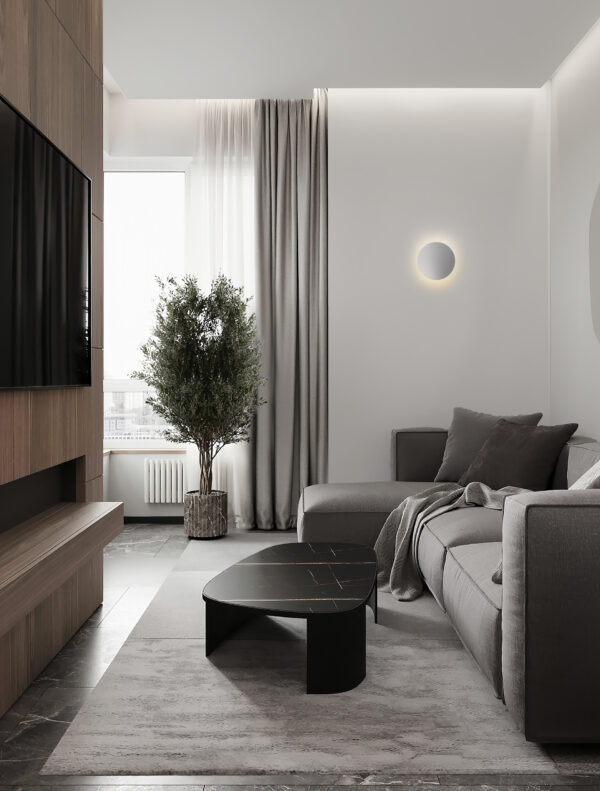 Kinkiet nowoczesny Luces Exclusivas SARVINO, biały, LED 20 W 3000 K, Ø 30 cm – LE45553