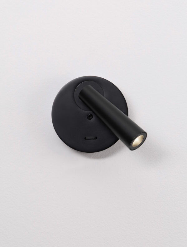 Kinkiet skandynawski Luces Exclusivas LAVONTO, czarny, LED 3 W 3000 K, Ø 10,4 cm – LE45529