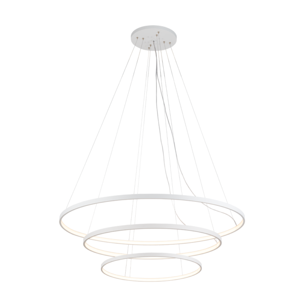Lampa wisząca nowoczesna Antigo AGARI MULTI 117 / 87 / 57 cm – biała, 2 obiegi – 5441