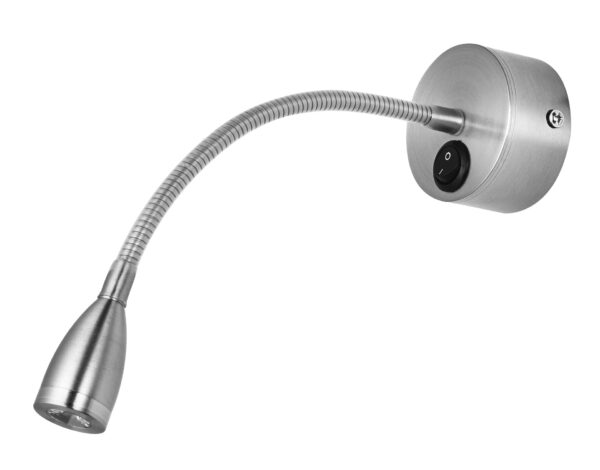 Kinkiet minimalistyczny Luces Exclusivas ANSERMA, chrom, LED 3 W 3000 K, Ø 7 cm – LE42233