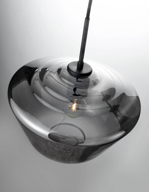Lampa wisząca nowoczesna Luces Exclusivas CANETE, dymiona, 1 × E27, Ø 30 cm – LE41940