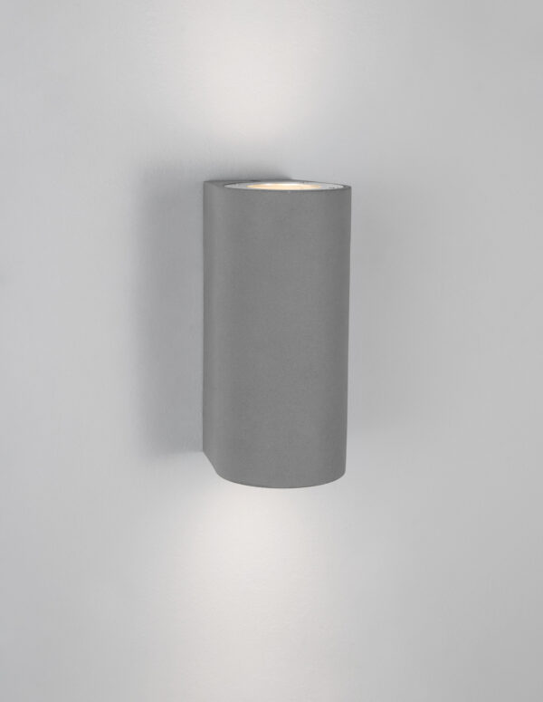 Kinkiet zewnętrzny minimalistyczny Luces Exclusivas BUENAVISTA, szary, 2 × GU10, szer. 10 cm – LE71609