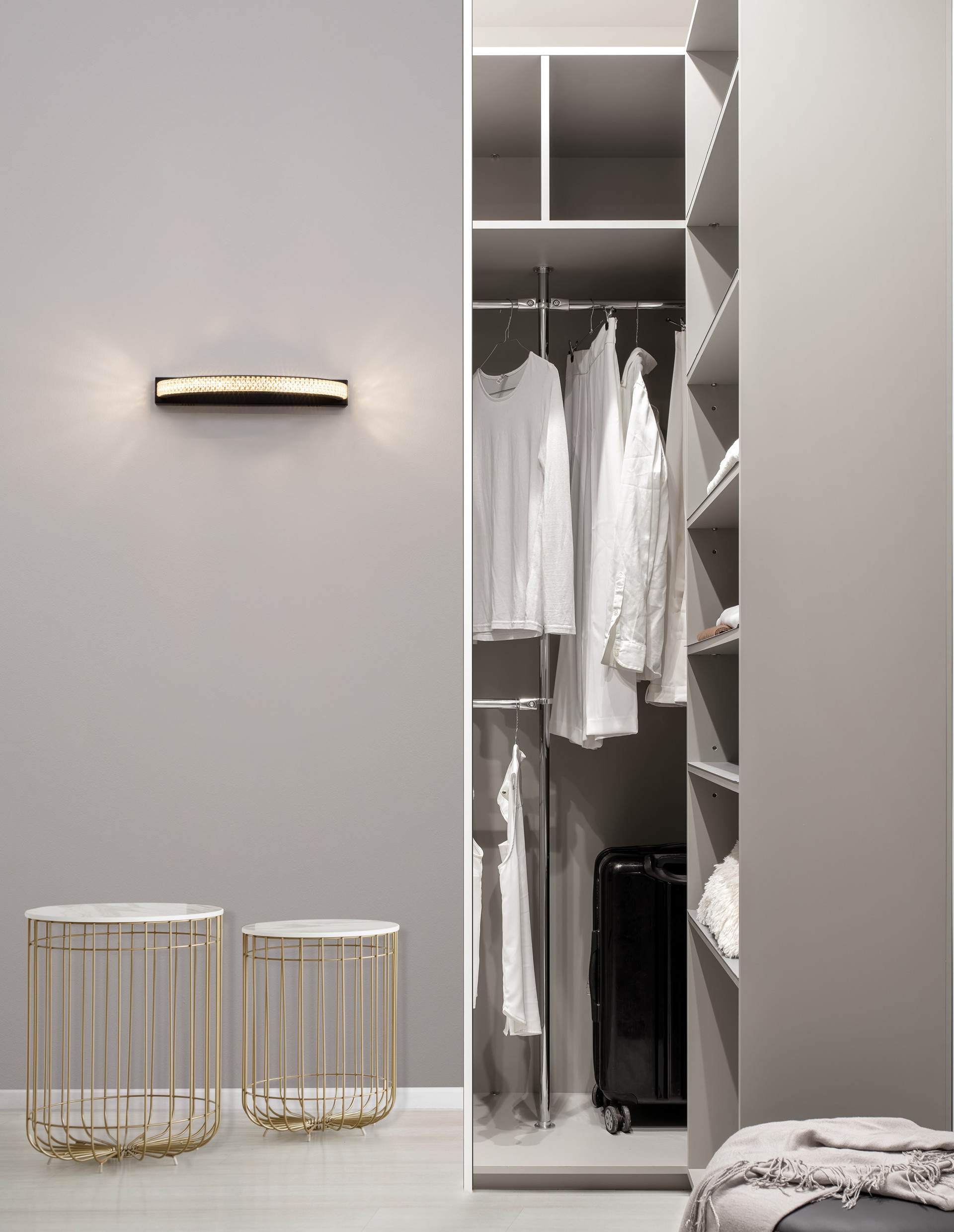 Kinkiet nowoczesny Luces Exclusivas OBERA, czarny, LED 6,5 W 3000 K, szer. 15 cm – LE41714