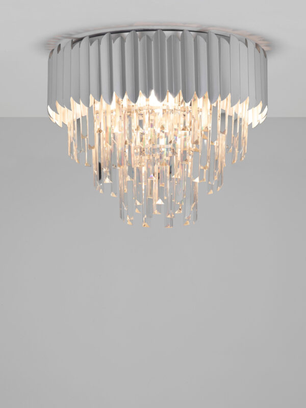 Plafon nowoczesny Luces Exclusivas ACATEN, chrom, 6 × E14, Ø 50 cm – LE43575