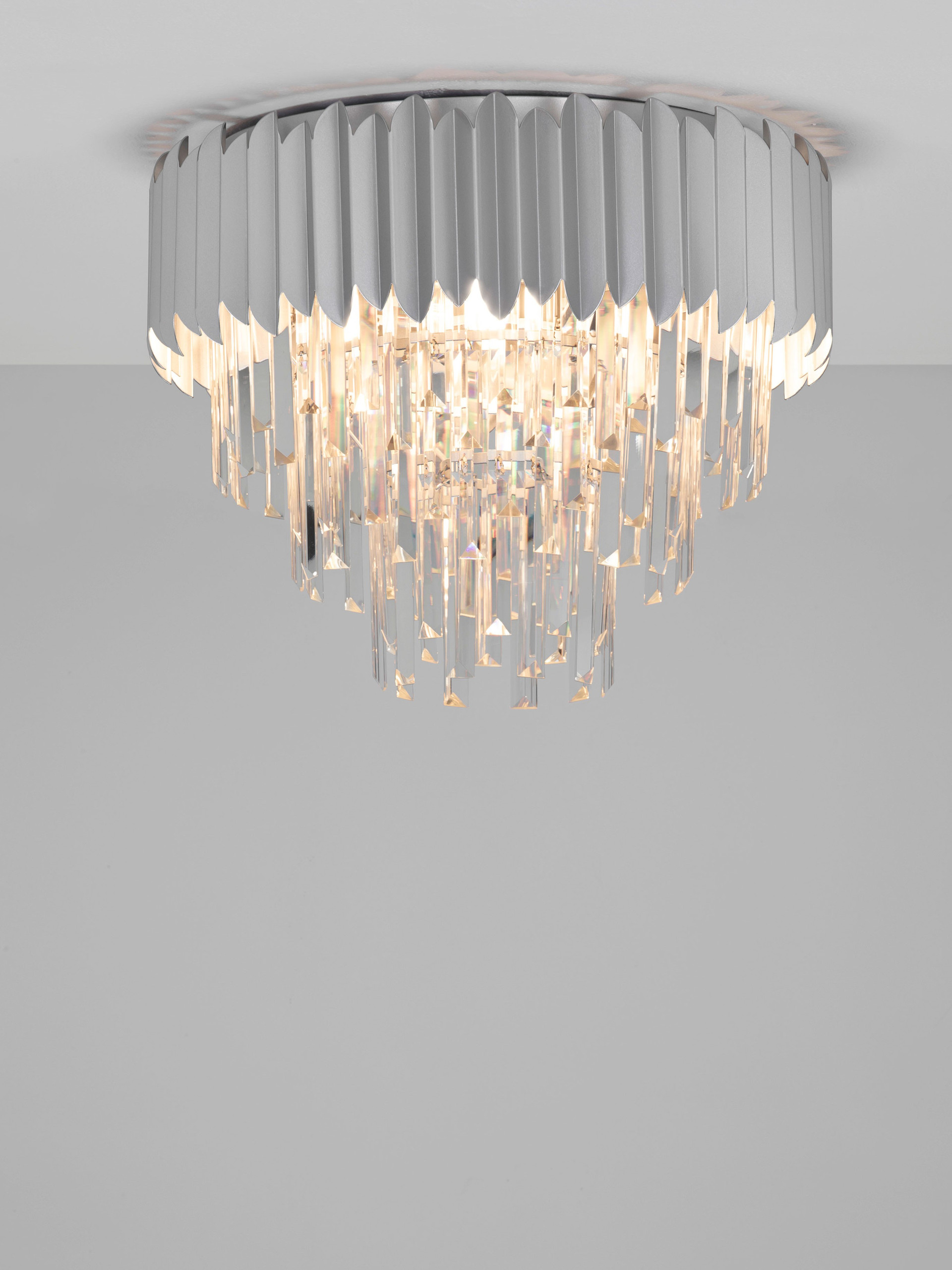 Plafon nowoczesny Luces Exclusivas ACATEN, chrom, 6 × E14, Ø 50 cm – LE43575