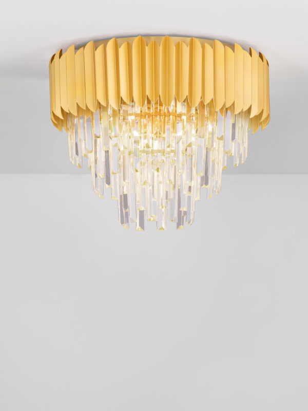 Plafon nowoczesny Luces Exclusivas ACATEN, złoty, 6 × E14, Ø 50 cm – LE43571