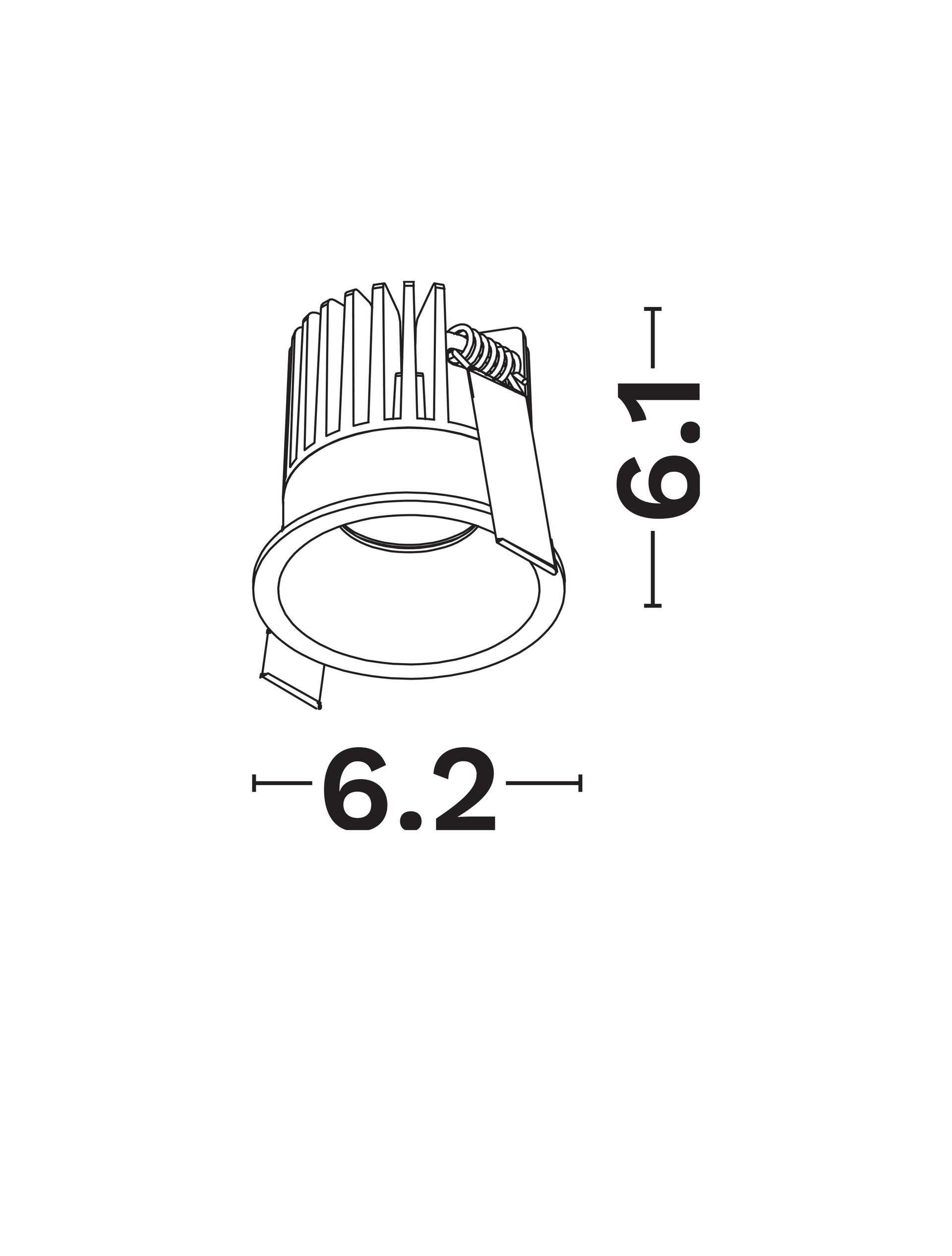 Oprawa wpuszczana nowoczesna Luces Exclusivas TERCERO, biała, LED 9 W 3000 K, Ø 6,2 cm – LE61325 - obrazek 2