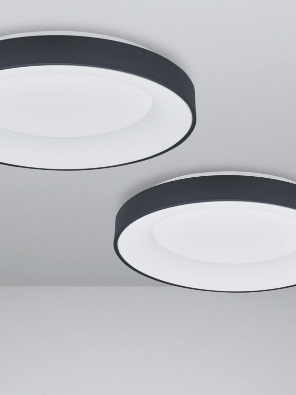 Plafon nowoczesny Luces Exclusivas TOME SMART, czarny, LED 50 W, Ø 60 cm – LE41510