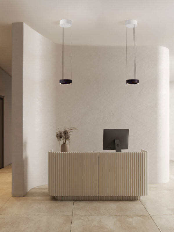 Lampa wisząca nowoczesna Luces Exclusivas ALMAY, czarna, LED 24 W 3000 K, Ø 20 cm – LE44605