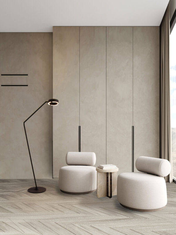 Lampa podłogowa nowoczesna Luces Exclusivas ALMAY, czarna, LED 23 W 3000 K, wys. 170 cm – LE44609