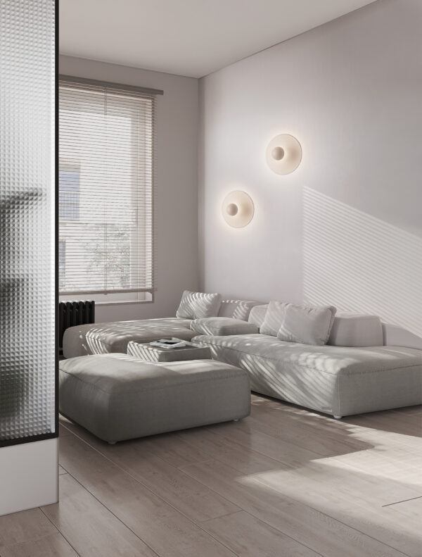 Kinkiet nowoczesny Luces Exclusivas BAILA, beżowy, LED 9 W 3000 K, Ø 25 cm – LE44540