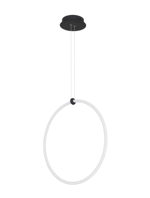 Lampa wisząca nowoczesna Luces Exclusivas COLON, czarna, LED 30 W 3000 K, Ø 60 cm – LE41609