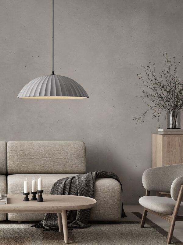Lampa wisząca nowoczesna Luces Exclusivas GIRONTO, szara, 1 × E27, Ø 50 cm – LE45303