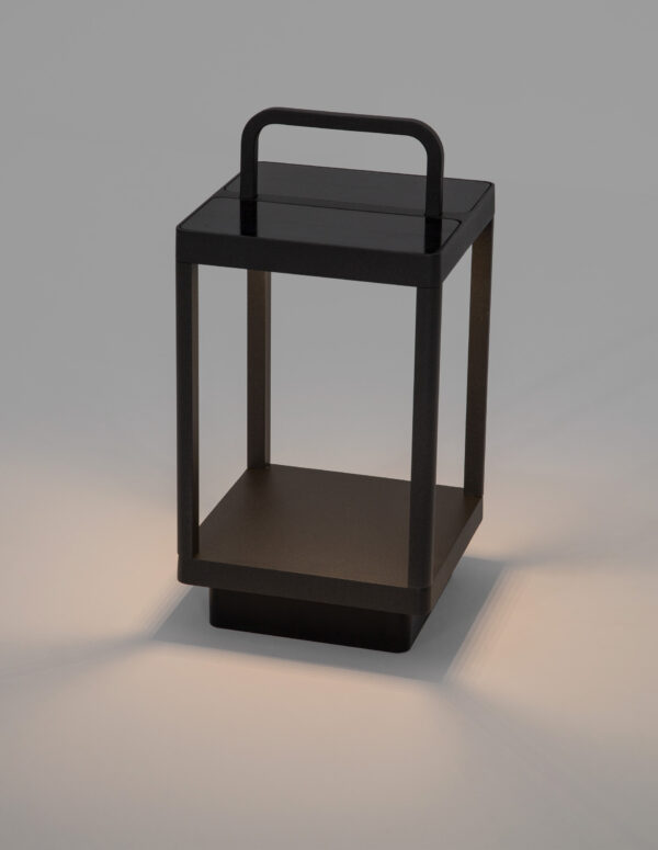 Lampa przenośna zewnętrzna minimalistyczna Luces Exclusivas ALMIRANTE, czarna, LED 2 W 3000 K, szer. 18 cm – LE71545