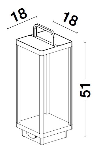 Lampa przenośna zewnętrzna minimalistyczna Luces Exclusivas ALMIRANTE, czarna, LED 2 W 3000 K, szer. 18 cm – LE71546 - obrazek 5