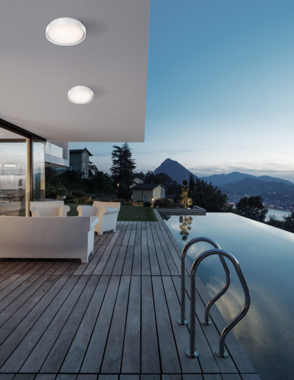 Plafon zewnętrzny nowoczesny Luces Exclusivas GUADALAJARA, biały, LED 20 W 3000 K, Ø 27 cm – LE71612