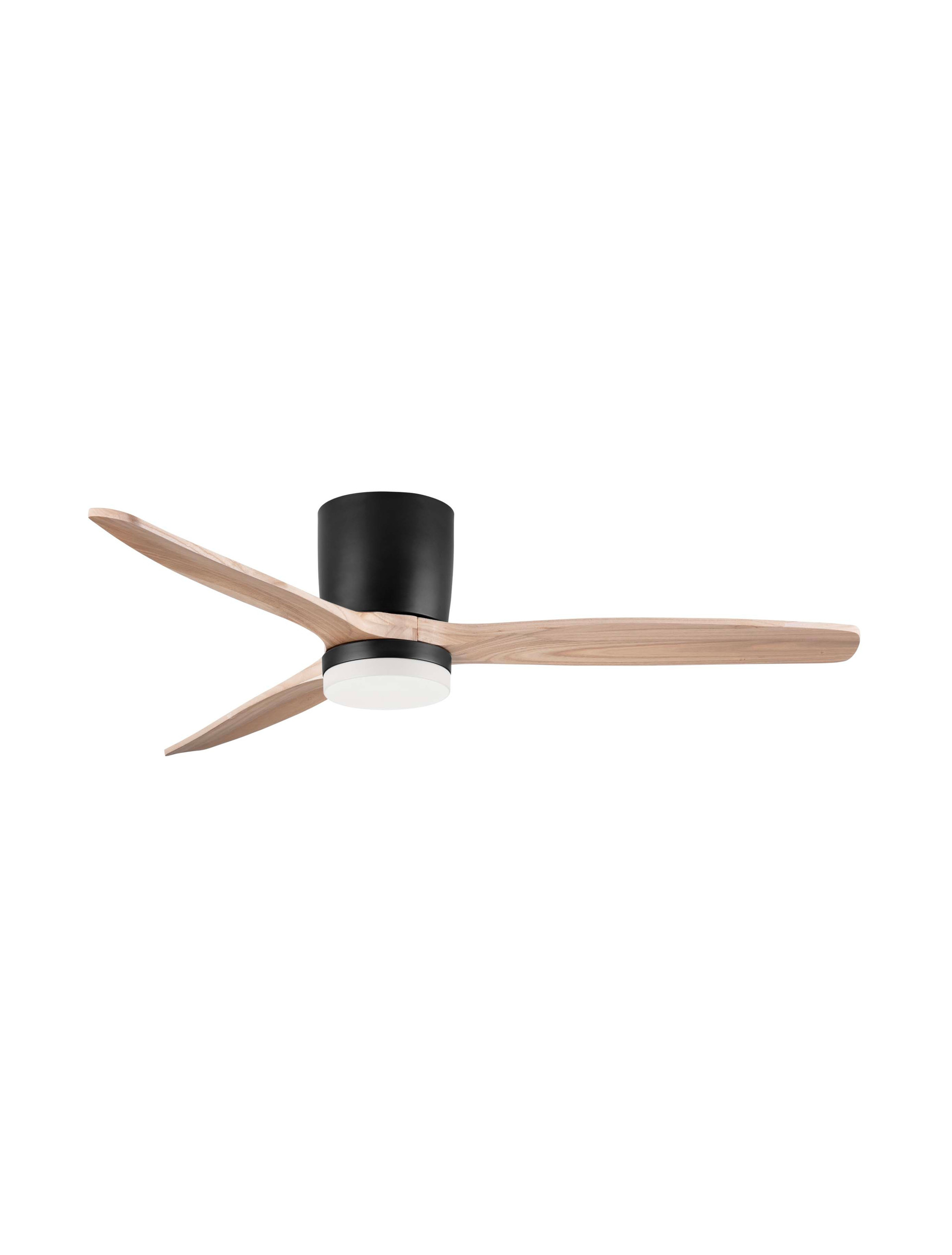 Wentylator sufitowy z oświetleniem nowoczesny Luces Exclusivas GUARAYOS, czarny / dąb, LED 18 W, Ø 132 cm – LE44964 - obrazek 2