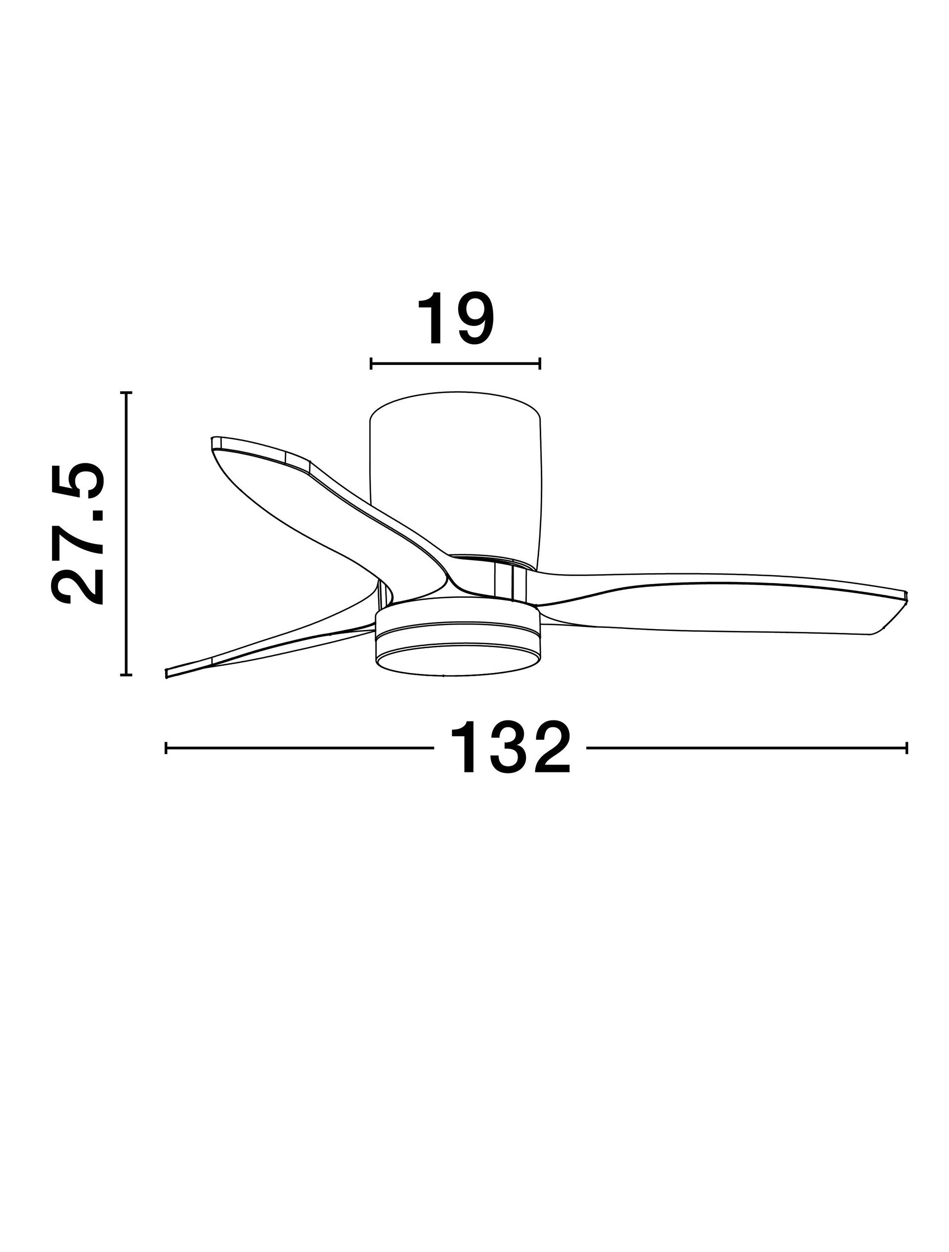 Wentylator sufitowy z oświetleniem nowoczesny Luces Exclusivas GUARAYOS, czarny / dąb, LED 18 W, Ø 132 cm – LE44964 - obrazek 6